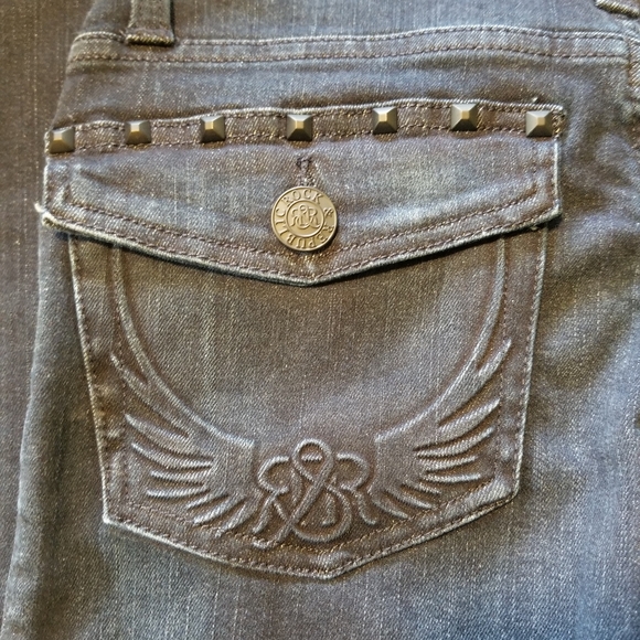 Rock & Republic Studded, Wings on Pocket 31" Inseam - Picture 6 of 8